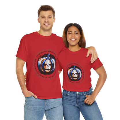 Halloween Pumpkin Tee, Unisex Halloween Shirt, Spooky Fall Apparel, Autumn Outfit, Trick or Treat Gift