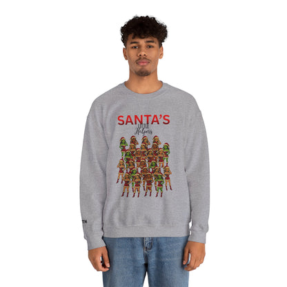 Crewneck Sweatshirt - "Santa's Little Helpers" Christmas Elf Group Holiday Sweater
