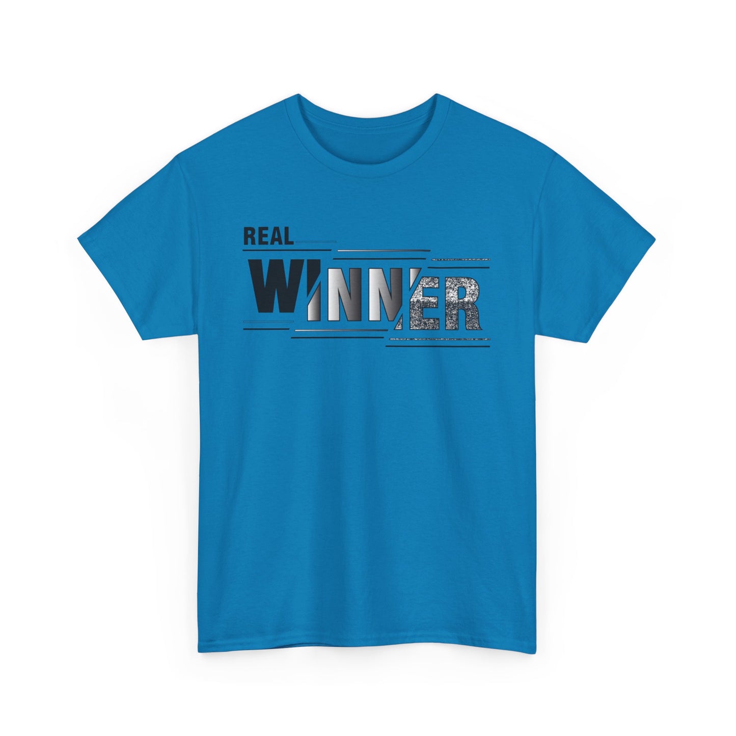 Male Heavy Cotton Tee - "Real Winner" Motivational Shirt, Inspirational Gift, Casual Wear, Sports Tee, Perfect for Competitions, [...]