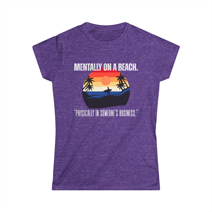Beach Vibes Women's Tee - Relaxed Style, Gift for Vacation Lovers, Summer Outfits, Casual Wear, Travel Shirts