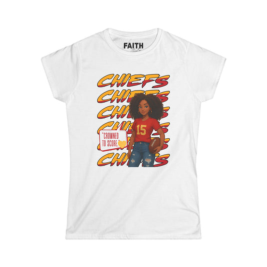 Chiefs Game Day Women's Tee, Football Fan Shirt, Cute Sports Apparel, Casual Women's Top, Gift for Chiefs Fans, Unique Team Spirit