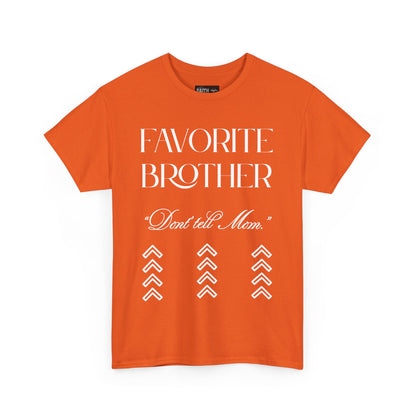 Favorite Brother Unisex Heavy Cotton Tee - Perfect Gift for Siblings, Casual Wear, Birthday, Family Reunion, Everyday Comfort