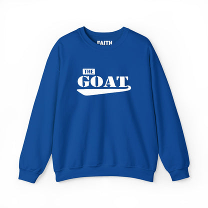 NEW FaithStyles Embroidery The GOAT Crewneck Sweatshirt — Bold Graphic Unisex Pullover