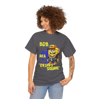 "DRIPPY SQUARE" Funny Unisex Heavy Cotton Tee - Graphic T-Shirt
