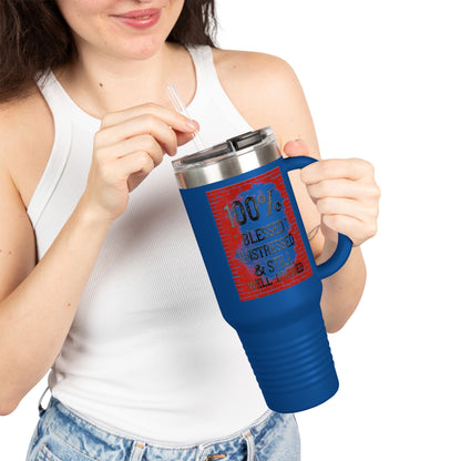100% Blessed Insulated Travel Mug, 40oz - Perfect for On-the-Go Coffee Lovers, Gift for Friends, Durable Travel Cup, Unique Quote Mug, [...]