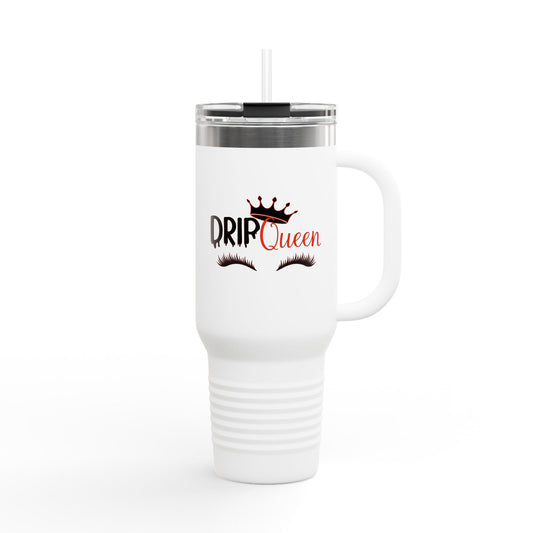 Stylish Insulated Travel Mug - Perfect for Queen of Drinks | Cute Gift for Coffee Lovers, Travel Mug, Drip Queen, 40oz Mug, Trendy [...]