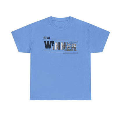 Male Heavy Cotton Tee - "Real Winner" Motivational Shirt, Inspirational Gift, Casual Wear, Sports Tee, Perfect for Competitions, [...]