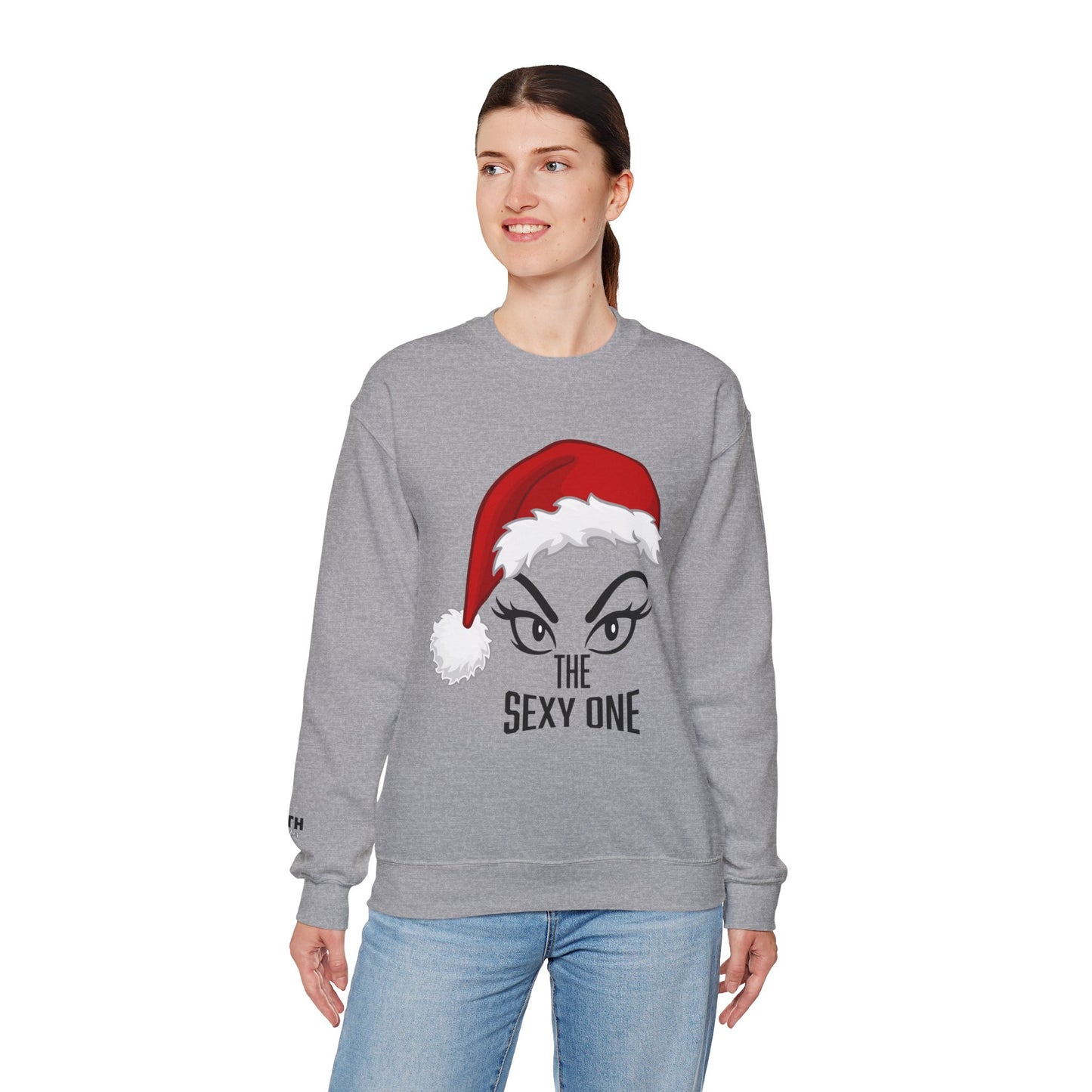 Sexy One Christmas Sweatshirt – Santa Hat Graphic Holiday Crewneck