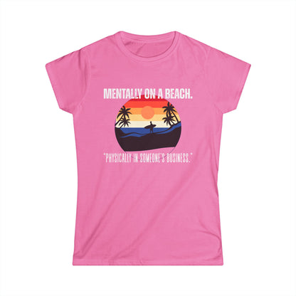 Beach Vibes Women's Tee - Relaxed Style, Gift for Vacation Lovers, Summer Outfits, Casual Wear, Travel Shirts