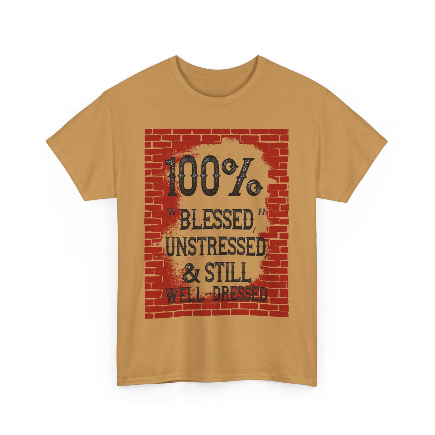 "100% Blessed" Unisex Heavy Cotton Tee - Motivational T-Shirt for Everyday Inspiration