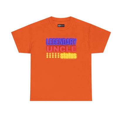 Legendary Uncle Heavy Cotton Tee, Gift for Uncle, Family Reunion Shirt, Fun Uncle T-Shirt, Birthday Gift for Him, Casual Wear