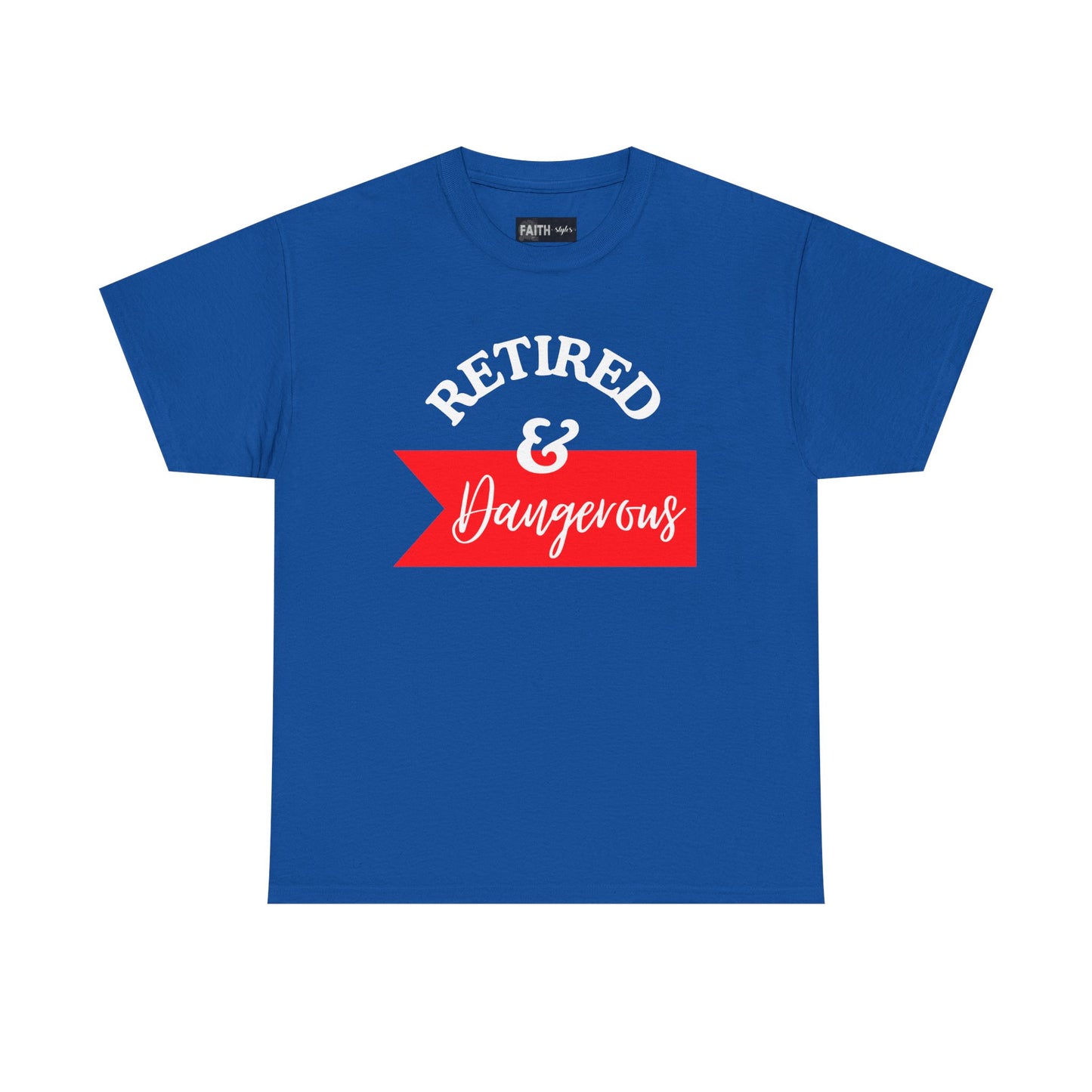 Retired & Dangerous Unisex Heavy Cotton Tee, Funny Retirement Shirt, Gift for Retirees, Casual Wear, Humorous Retirement Tees