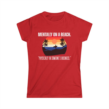 Beach Vibes Women's Tee - Relaxed Style, Gift for Vacation Lovers, Summer Outfits, Casual Wear, Travel Shirts