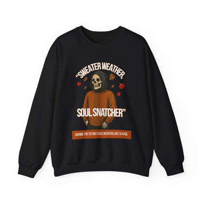 Soul Snatcher Crewneck Sweatshirt - Cozy Unisex Fall Apparel, Halloween Gift, Casual Streetwear, Autumn Fashion