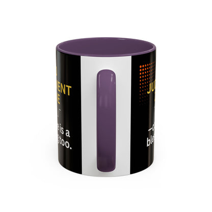 No Judgment Zone Coffee Mug, Funny Gift for Coffee Lovers, Unique Java Cup, Perfect for Birthdays, Inspirational Drinkware