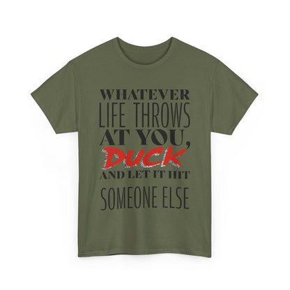 Funny Motivational Male Heavy Cotton Tee, Humorous T-Shirt for Gift, Inspirational Quote Shirt, Great for Friends or Family