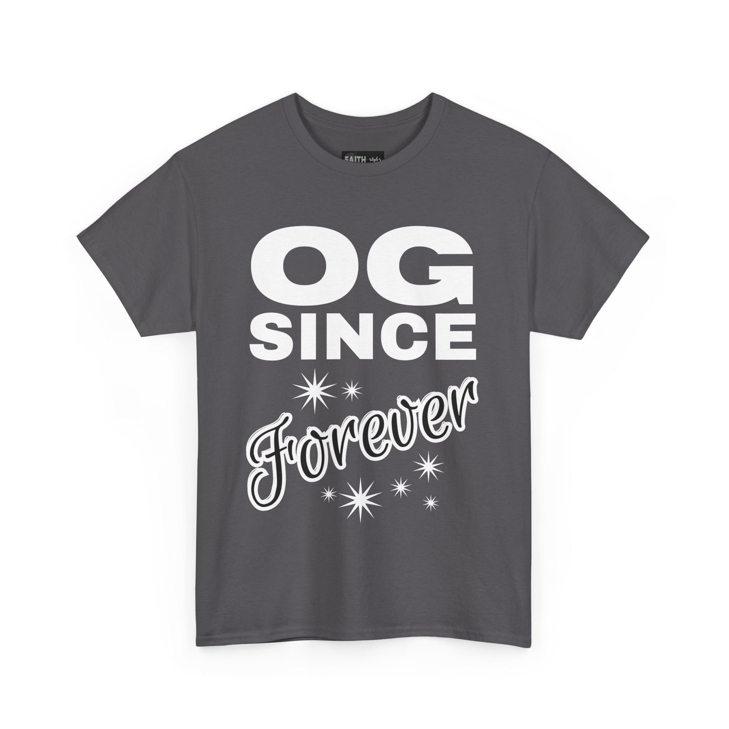 Grandpa Heavy Cotton Tee - OG Since Forever, Casual Tee, Trendy Graphic Shirt, Gift for Friends, Streetwear Fashion