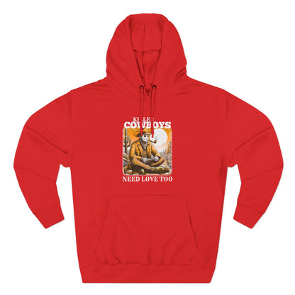 Three-Panel Fleece Hoodie-Front & Back Images