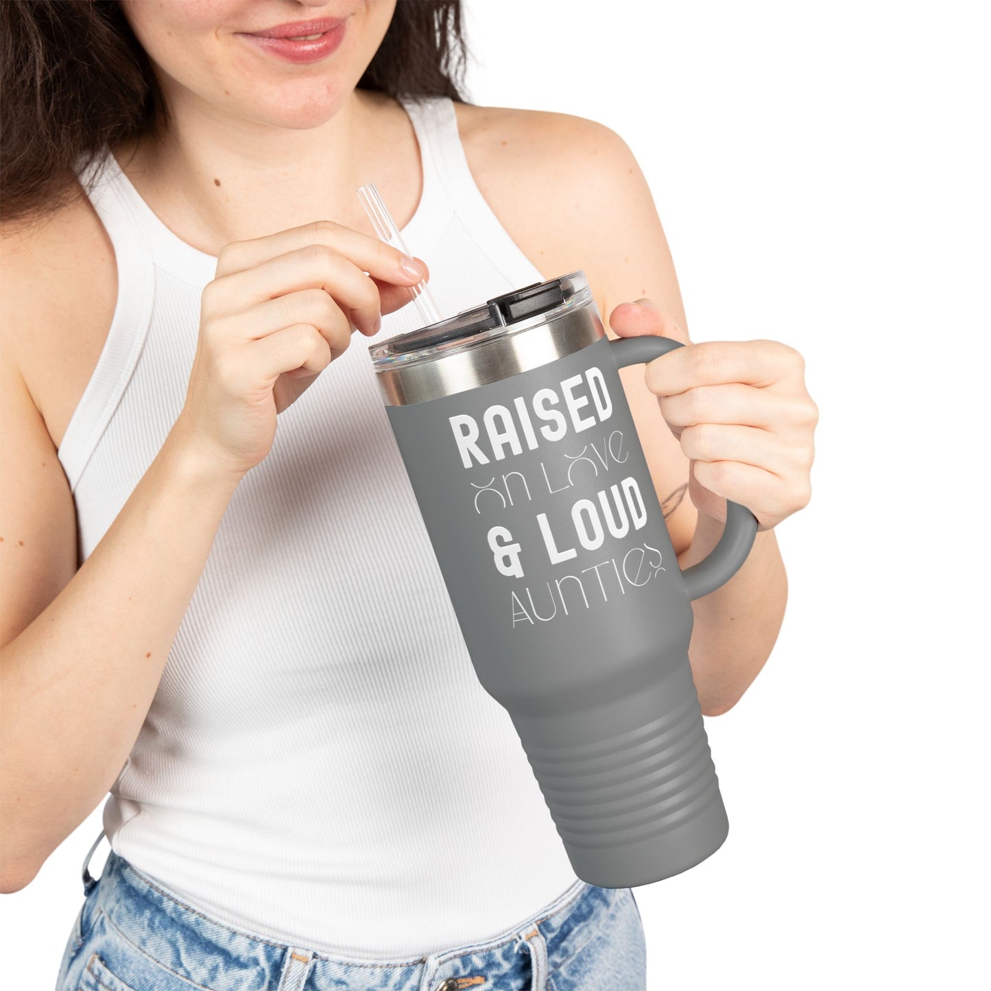 Insulated Travel Mug - 40oz | Perfect for Busy Aunties on the Go, Love & Family Inspired Design, Ideal Gift for Birthdays, Mother's [...]