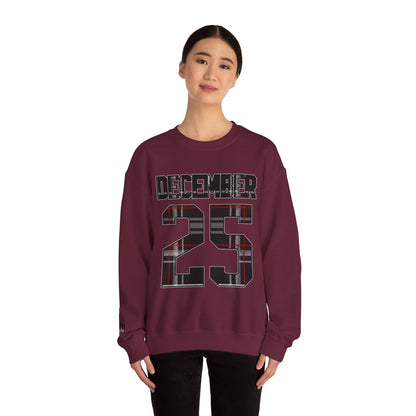 December 25 Plaid Number Crewneck Sweatshirt