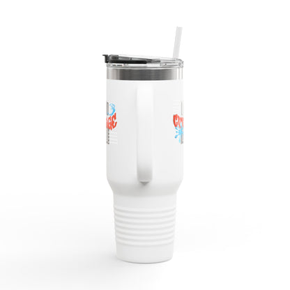 Liquid Courage Insulated Travel Mug | 40oz Travel Cup, Unique Camping Gift, Motivational Coffee Cup, Adventure Drinkware, Outdoor Mug