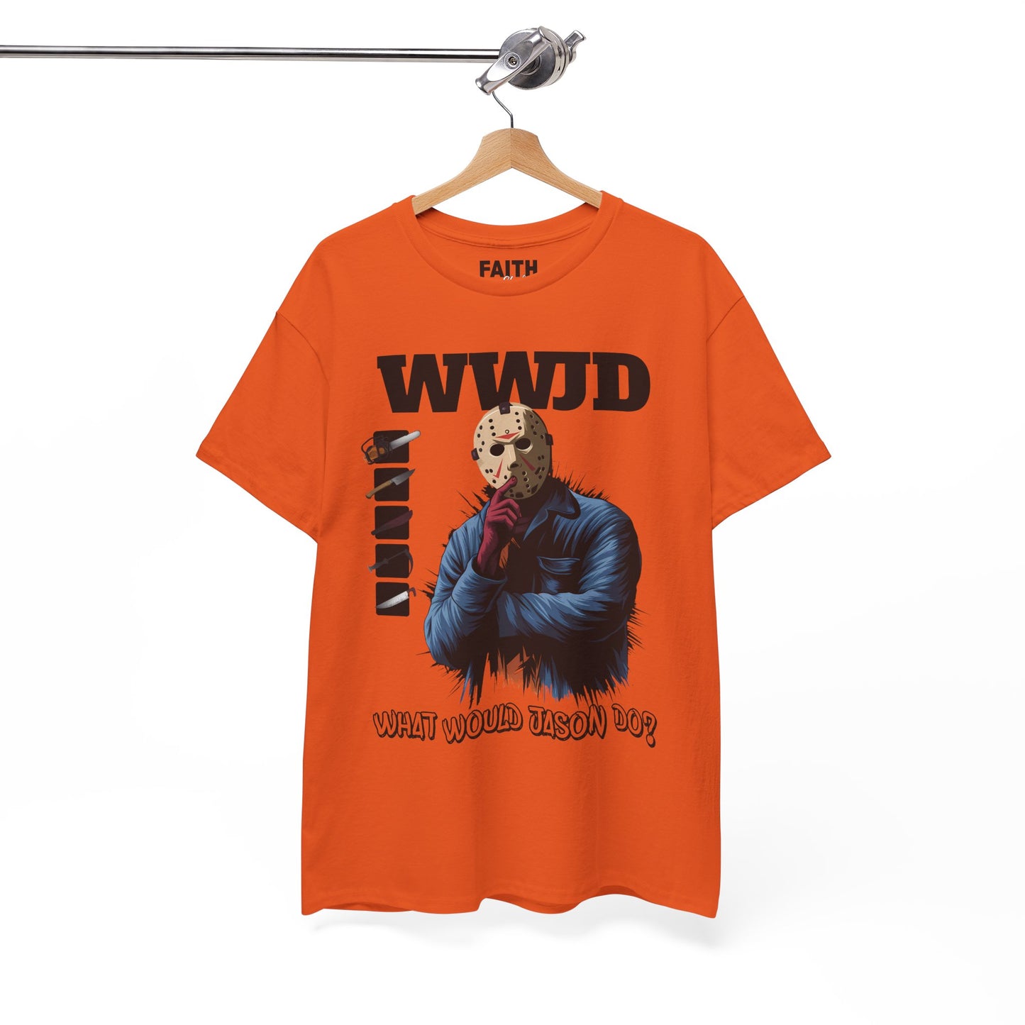 WWJD Unisex Heavy Cotton Tee, Graphic T-Shirt, Casual Wear, Gift for Him, Trendy Apparel, Statement Tee
