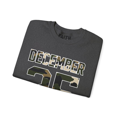 December 25 Camouflage Crewneck Sweatshirt - Christmas Holiday Tee