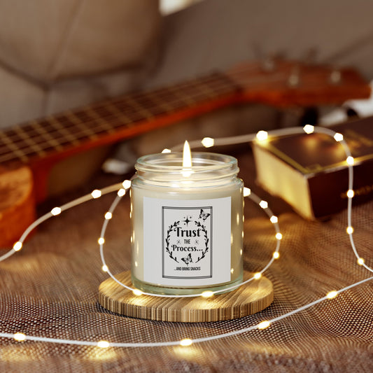 "TRUST THE PROCESS" Scented Candles, Coconut Apricot Wax (4oz, 9oz)