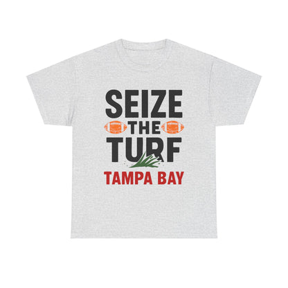 Male Heavy Cotton Tee - Seize the Turf Tampa Bay Football Shirt, Sports [...]