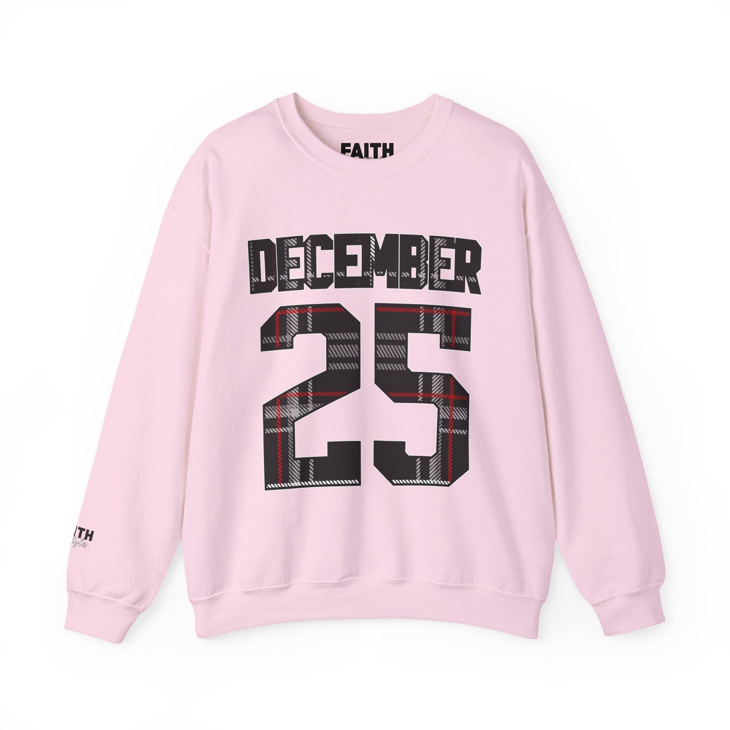December 25 Plaid Number Crewneck Sweatshirt