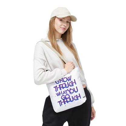 FaithStyles Tote — "Grow Through What You Go Through" Inspirational Quote Bag