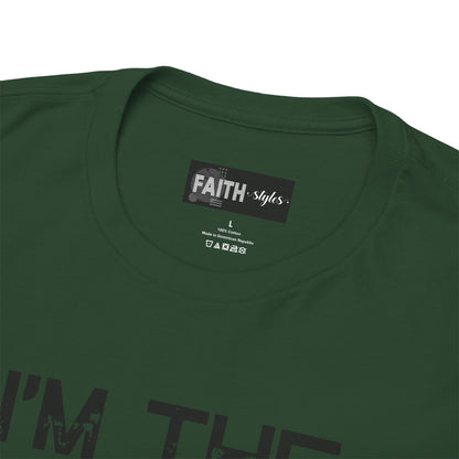 I'm the Favorite Unisex Heavy Cotton Tee, Funny Tee Shirt for Friends, Family Gift, Humor Top, Casual Wear, Birthday Gift, Everyday Comfort