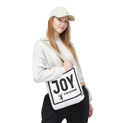 FaithStyles Joy Is My Revenge Tote Bag — Inspirational Graphic Canvas Tote