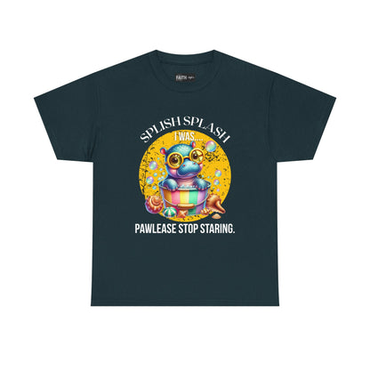 Splash Splash Frog Tee, Cute Animal Shirt, Fun Graphic T-Shirt, Summer Vibes Apparel, Gifts for Animal Lovers, Unisex Cotton Tee