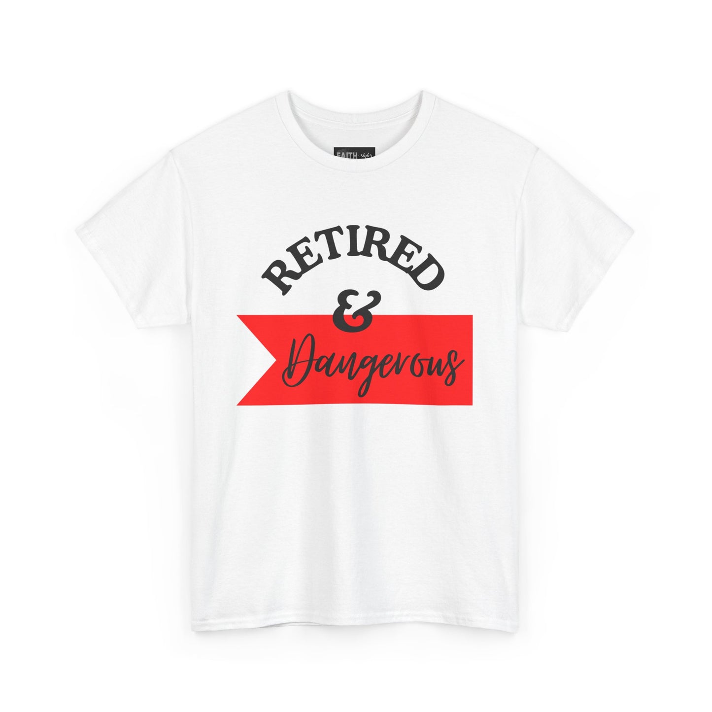 Retired & Dangerous Unisex Heavy Cotton Tee, Funny Retirement Shirt, Gift for Retirees, Casual Wear, Humorous Retirement Tees