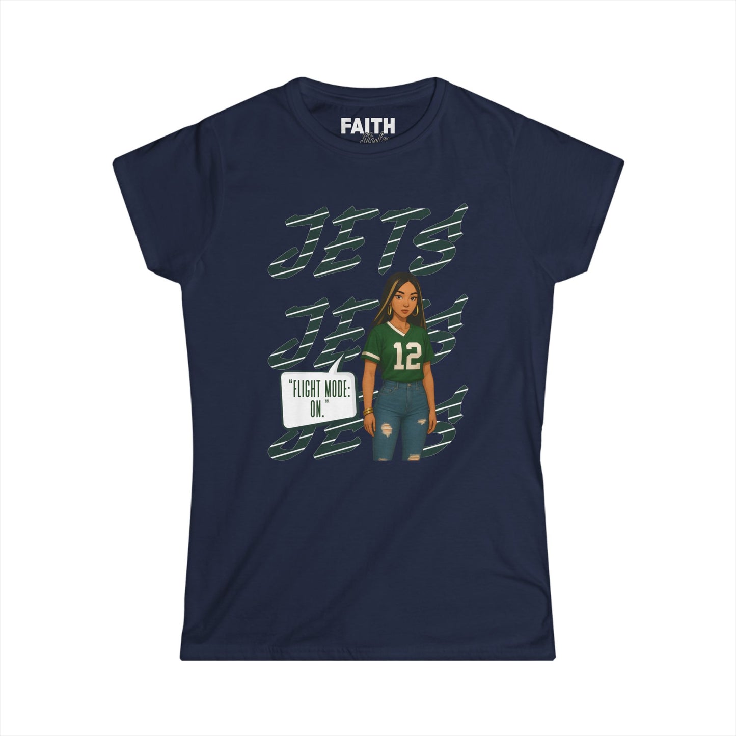 Jets Women's Softstyle Tee - Perfect for Game Day, Sports Fan Gear, Football Celebration, Casual Wear, Gifts for Her