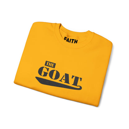 NEW FaithStyles Embroidery GOAT Crewneck Sweatshirt — 'The GOAT' Graphic Pullover