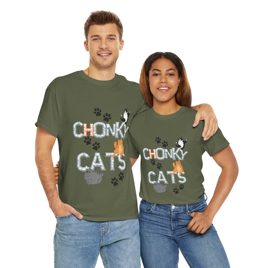 Chonk Cats Unisex Tee - Funny Pet Lovers Shirt, Cat Lover Gift, Humor Tee, Cute Animal Apparel, Gifts for Cat Owners