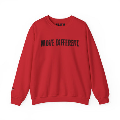 MOVE DIFFERENT. Unisex Crewneck Sweatshirt | Faith Styles®
