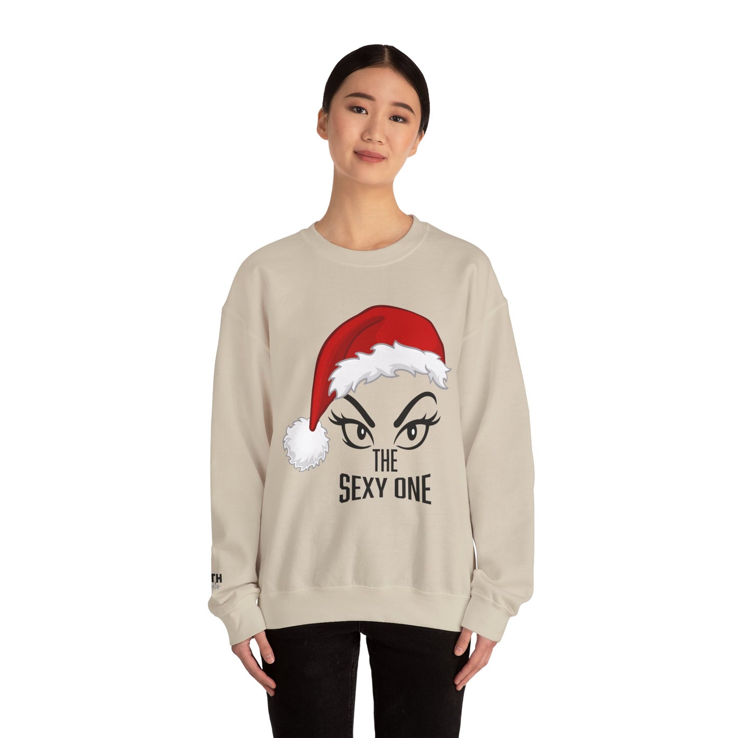 Sexy One Christmas Sweatshirt – Santa Hat Graphic Holiday Crewneck