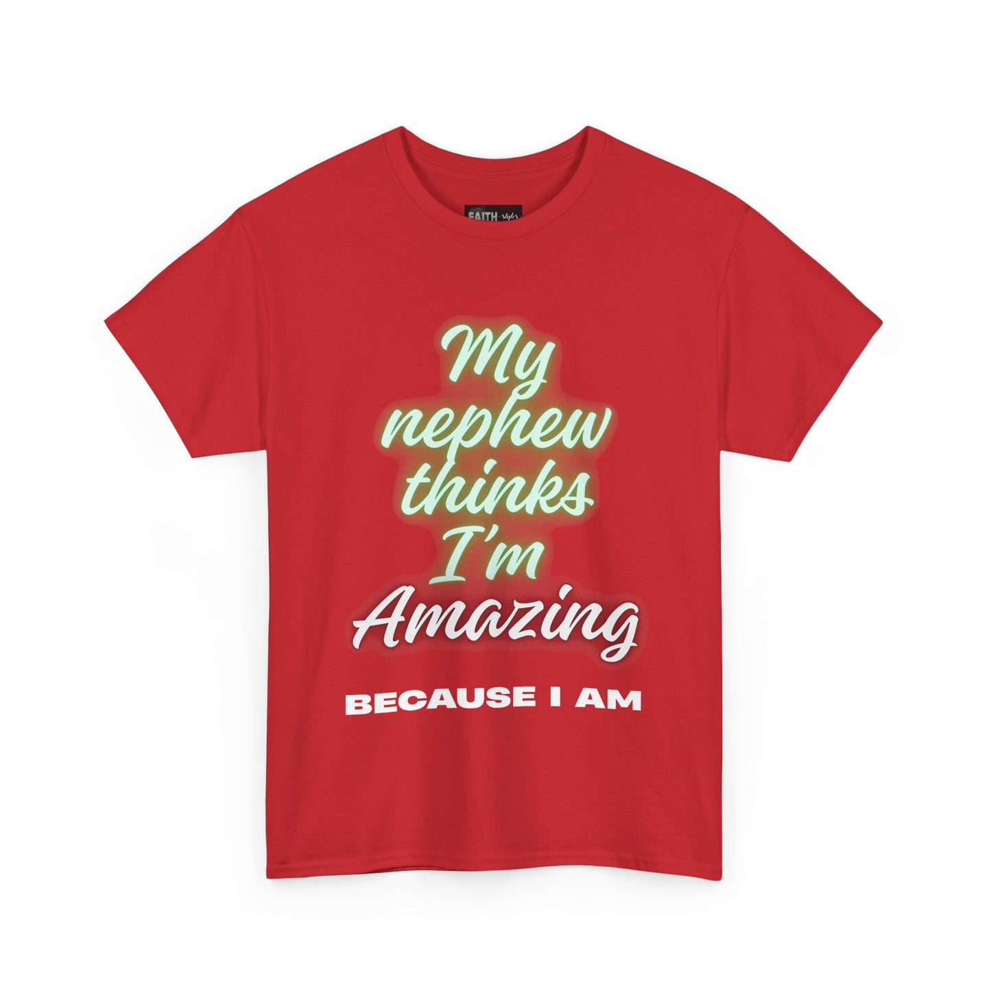 Unisex Heavy Cotton Tee - My Nephew Thinks I'm Amazing, Perfect Gift for Family, Birthday Tee, Funny Quote Shirt, Casual Wear, Gifts [...]