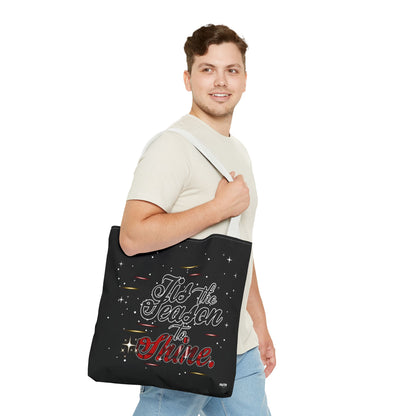Holiday Tote Bag — 'Tis the Season to Shine Christmas Shopper Tote