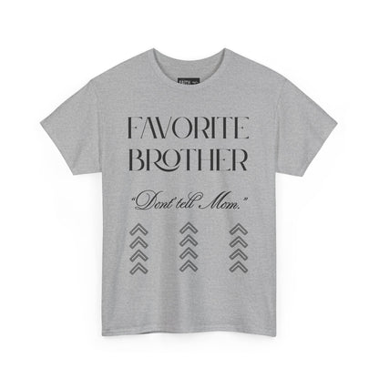 Favorite Brother Unisex Heavy Cotton Tee - Perfect Gift for Siblings, Casual Wear, Birthday, Family Reunion, Everyday Comfort