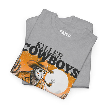 Killer Cowboys Graphic Tee, Unisex Heavy Cotton T-Shirt for Casual Wear, Cowboy Lover Gift, Western Occasion Apparel
