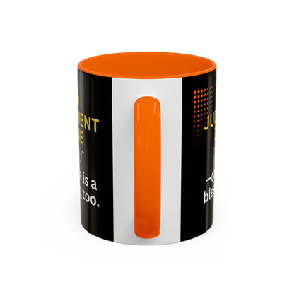 No Judgment Zone Coffee Mug, Funny Gift for Coffee Lovers, Unique Java Cup, Perfect for Birthdays, Inspirational Drinkware