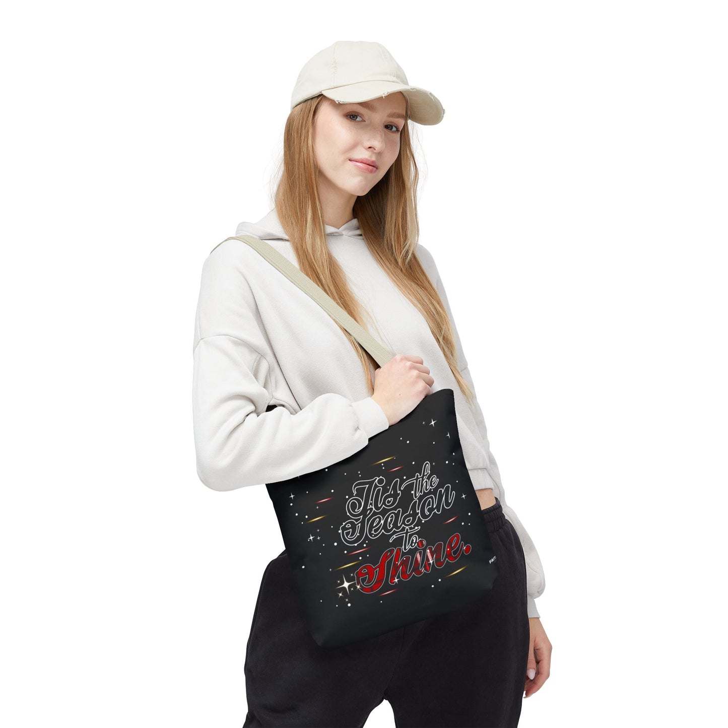 Holiday Tote Bag — 'Tis the Season to Shine Christmas Shopper Tote