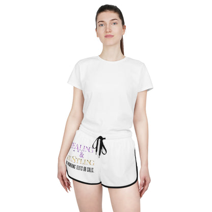 Healing & Hustling Women's Relaxed Shorts, Casual Lounge Shorts, Motivational Activewear, Summer Vacation Shorts, Gift for Entrepreneurs