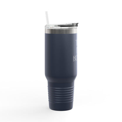 FaithStyles “Trap. Nap. Repeat.” Insulated Travel Tumbler – Stainless Steel Mug with Straw