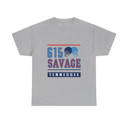 615 Savage Tennessee Male Heavy Cotton Tee - Casual Wear, Sports Fan Apparel, Gift for Him/Her, Tennessee Pride Shirt, Everyday Comfort