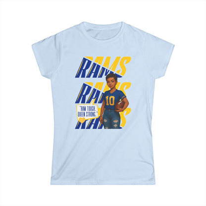 Empowering Women's Softstyle Tee - Rams Theme, Football Fashion, Game Day Apparel, Sports Fan Shirt, Gift for Her